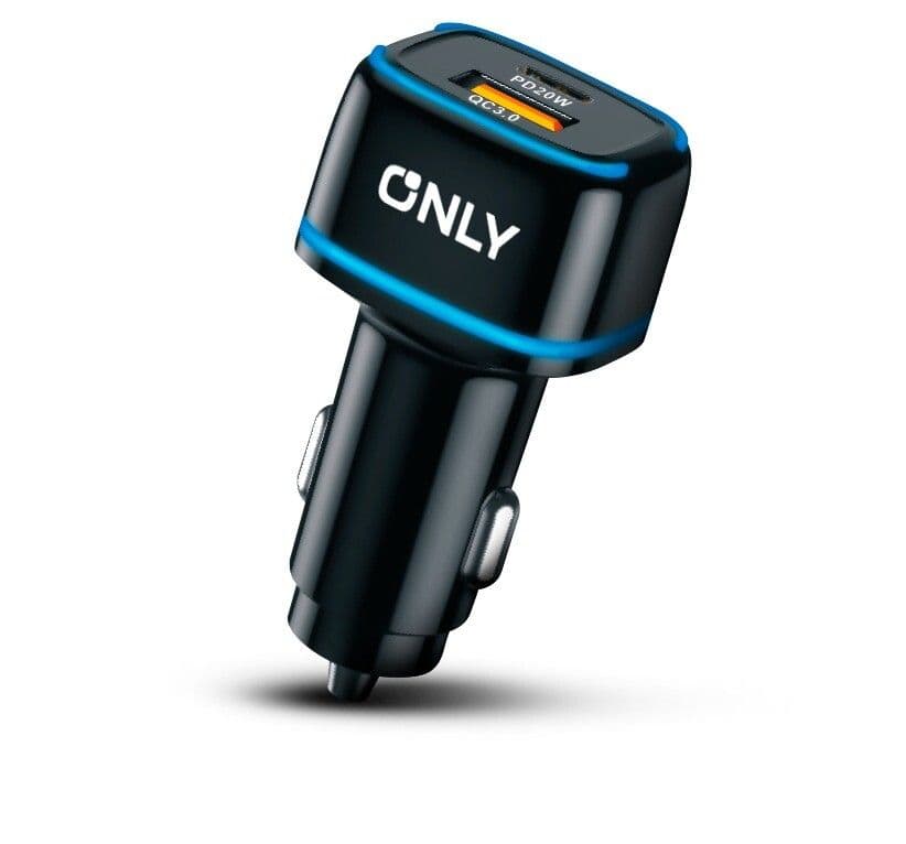 Cargador 12V USB + Cable Tipo C Negro Gear - Only - MODS-504