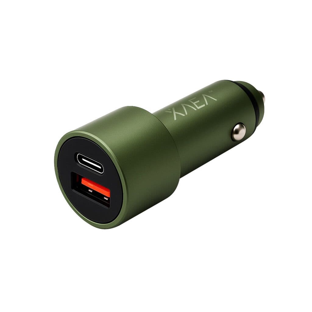 Cargador 12V USB + Tipo C Carga Rapida Sin cable Negro Voltair PREMIUM - Only - MODx517