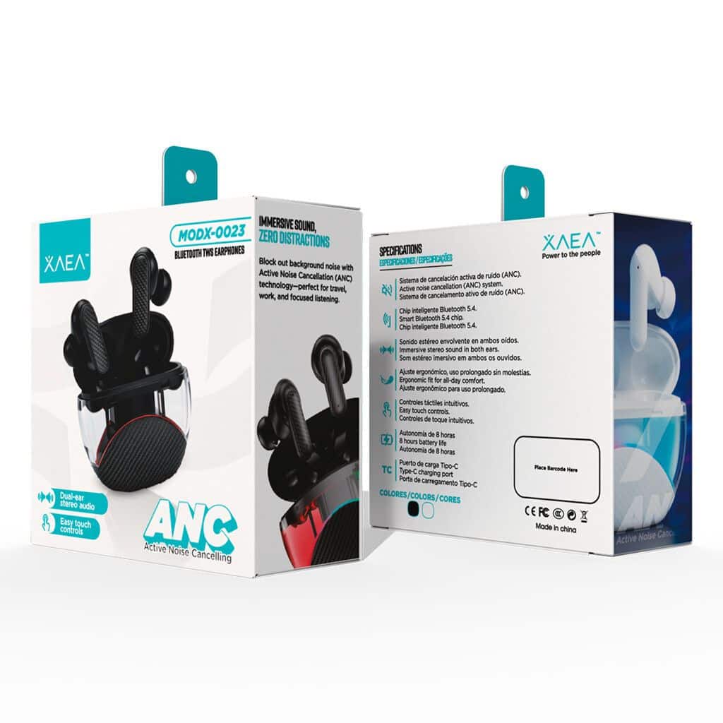 Auricular Bluetooth Cancelacion de Ruido Activa - Xaea - MODX-0023