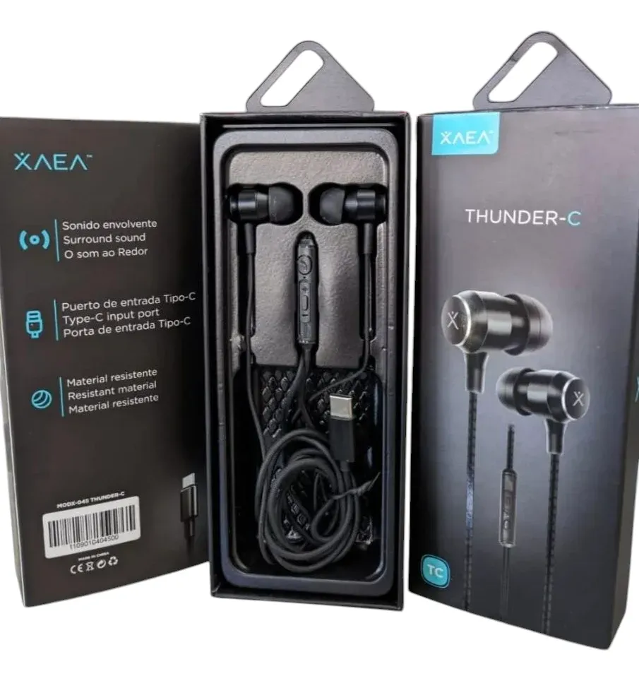 Auricular Cableado Tipo C Thunder - Xaea - MODX-045 — imagen 3