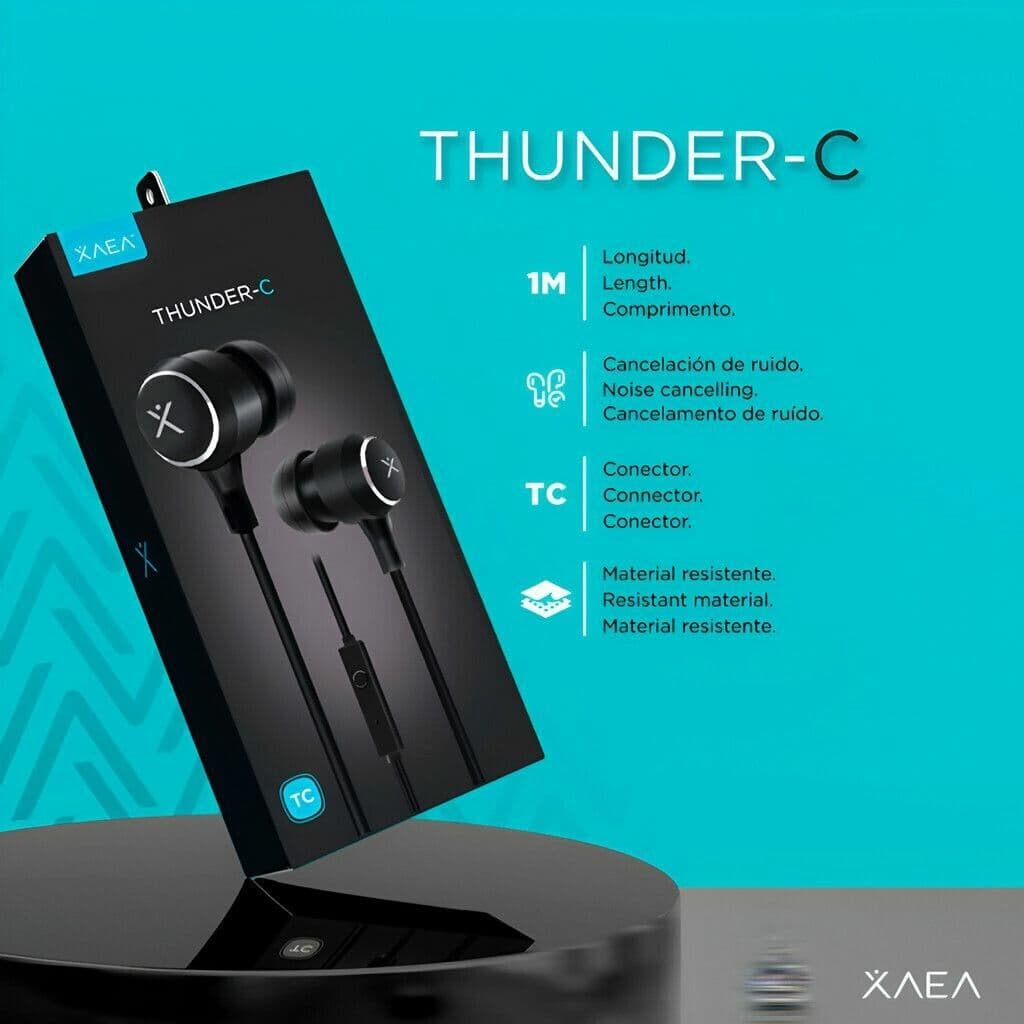 Auricular Cableado Tipo C Thunder - Xaea - MODX-045 — imagen 4